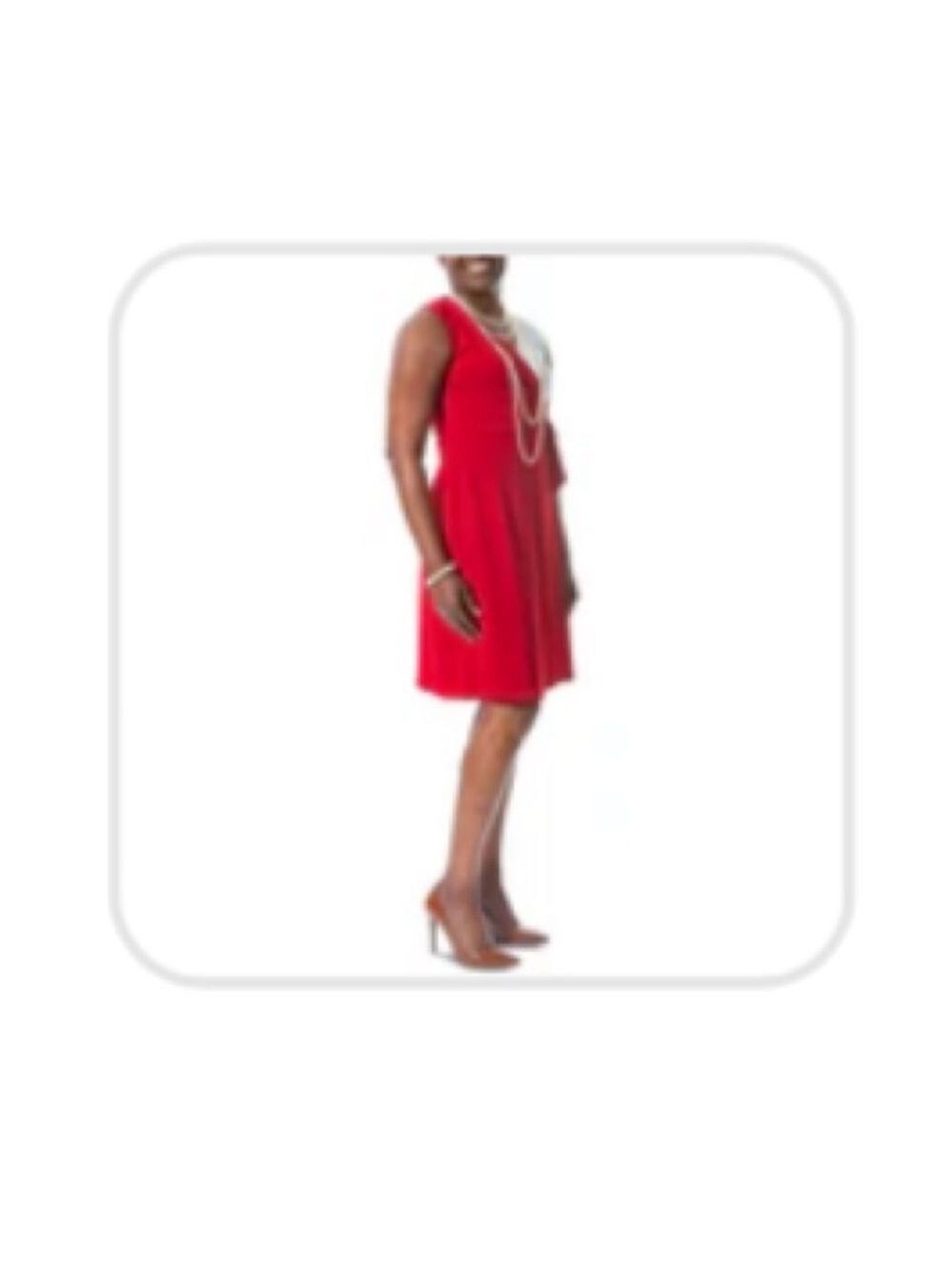 Kasper Women's Crimson V-Neck Knee-Length Wrap Dress Size XL. Women's Fashion - Picture 1 of 16
